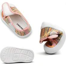 Zapatos Ligeros y Transpirables de Malla para niños pequeños, Zapatos de Playa y Agua Antideslizantes, Zapatos de Primer Camino, 6, 9, 12, 18, 24 Meses - 2-clrosa - Ver 6