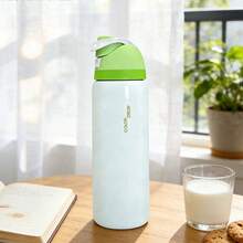 0waIaa Fluorescent Green Water Bottle, Capacity 32oz,945ml, Keeps The Contents Warm For Over 24 H And Maintains The Temperature Of Hot Or Cold Beverages. Suitable For Brewing Coffee And Making Iced Drinks. Exquisitely Designed, It Also Glows At Night. Suitable For Use In Various Occasions. - trắng - Xem 3