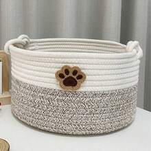 Cesta de almacenamiento de juguetes de peluche para mascotas con adhesivo - Caja de almacenamiento de juguetes para mascotas, cesta de almacenamiento espaciosa para mascotas - Organizador plegable de múltiples usos con asa resistente, adecuada para juguetes, ropa y suministros de aseo de perros - Diseño fácil de limpiar, creando un hogar ordenado, almacenamiento premium de juguetes, golosinas, accesorios y ropa sucia para mascotas sin desorden - Multicolor - Ver 20