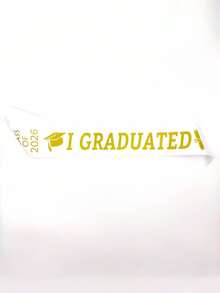 1pc Class Of 2025 Graduation Sash, "I GRADUATED" School Celebration Party Accessory Decorative Prop For Photography - Multicolor - View 22
