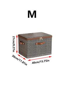 1pc Fabric Storage Box, Multi-Layer High Capacity Organizer Basket, Oxford Cloth Wardrobe Storage Box - Multicolor - View 18