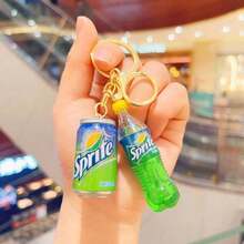 Cute Mini Super Simulation  Drink Bottle Can Keychain Couple Bag Car Pendant Small Gift - A - View 5