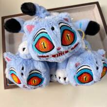 1个可爱躺卧老虎毛绒玩偶包包挂件，韩流钥匙扣，创意吊坠，爪子毛绒玩偶，独特有趣的礼物，小礼物 - 彩色 - 查看 1