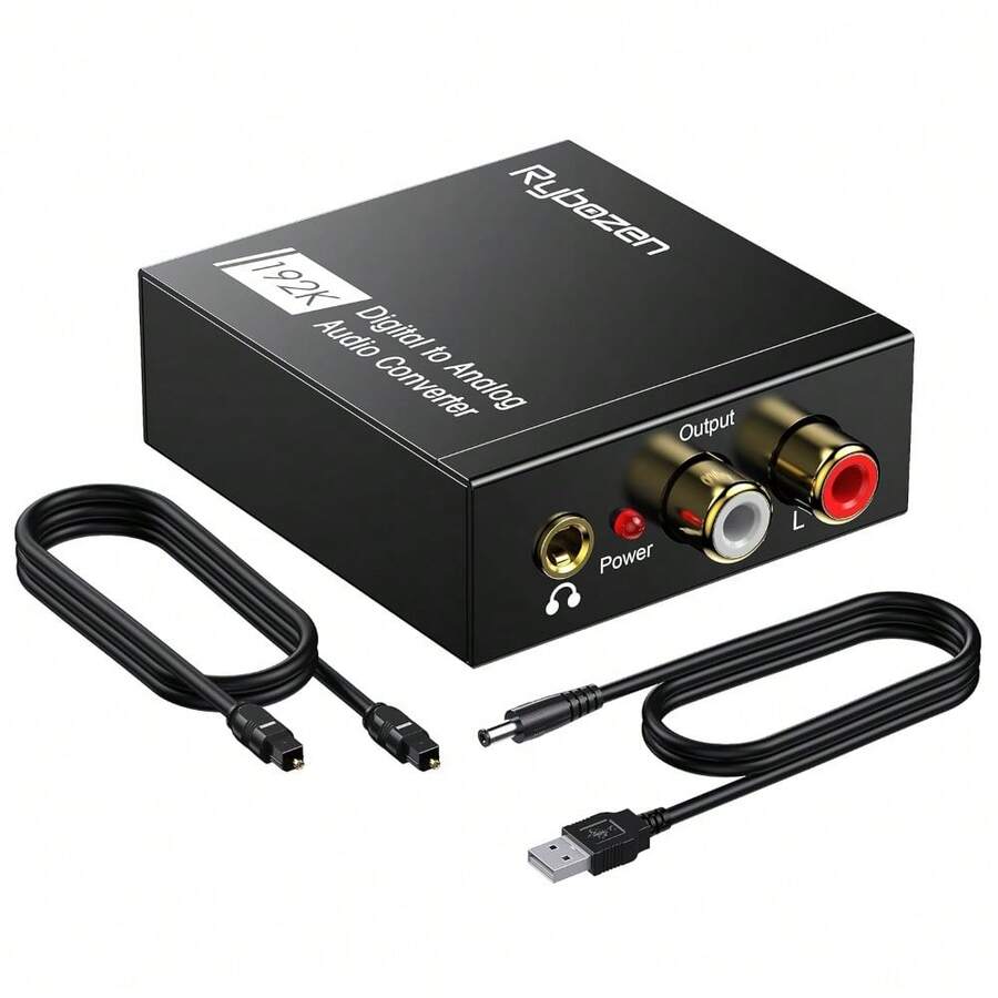 mhjDAC Convertidor de Audio Digital a Analógico de 192 KHz Adaptador Óptico a RCA con Cable Coaxial Óptico Toslink Óptico a 3.5 mm Adaptador para  HD DVD Sistemas de Cine en Casasleeping Bags - 219361112 - Ver 1