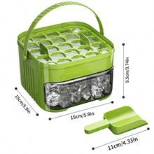 25/50 Cavity Ice Cube Tray With Ice Scoop - Silicone Ice Cube Mold Trays - Flexible Ice Cube Maker Molds - Ice Cube Trays For Freezer - Food Storage Containers - Multicolor - View 9