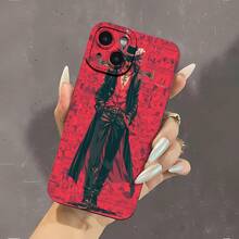 La funda de teléfono con espejo estilo anime heroico también funciona como espejo y es compatible con  17,  16 Pro Max,  15 Pro Max,  13 y  12. Fabricada en TPU, ofrece protección contra golpes y caídas. Es un regalo ideal para fans del anime, cumpleaños y ocasiones especiales para familiares y amigos. - Negro - Ver 2