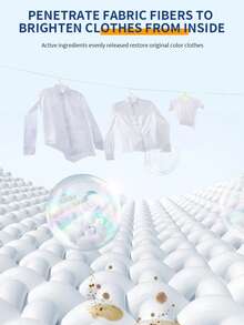 White Clothes Whitening & Bedding Repair | Stain & Yellow Removal Laundry Sheets - Powerful Non-Bleach Whitening Agent, Suitable For White Clothes - Yellow - View 7