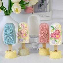 Floral Ice Cream Mold, Creative Ice Cream Mold (Suitable For Scenic Spots), Homemade Ice Pop And Ice Cream Silicone Mold - White - View 6