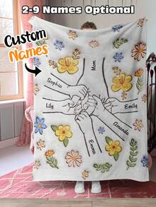 Esta manta personalizada para el Día de la Madre se puede personalizar con tu nombre. Se puede usar como chal, manta con estampado floral o manta con mensaje de aniversario. Es un regalo ideal para el Día de la Mujer, el estreno de una casa, el Día de San Valentín, aniversarios, el Día de la Madre y otras ocasiones. También es un regalo perfecto para mamá, abuela, esposa, esposo, padre, madre, familia y amigos. Adecuado para aniversarios, el Día de la Madre y cumpleaños. - Estilo 1 - Ver 48