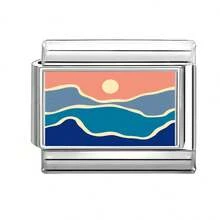 1件DIY照片模块化手链，饰以花朵、爱心、动物、星星元素，适合作为派对礼物送给朋友/情侣，适用于圣诞节、新年、万圣节、情人节等场合，设计精美，不锈钢材质，本地制造，实用时尚，圣诞节和万圣节必备单品，秋季色调，圣诞风格 - M294159 - 查看 12