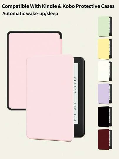 Esta Capa Protetora Colorida É Compatível Com O Kindle De 10Th Geração (Modelo De 2019), Kindle (11Th Geração, Lançado Em 2024) (6 Polegadas), Kindle Paperwhite De 12Th Geração (Modelo De 2024), Kindle Colorsoft Signature Edition, Kobo Clara Colour E Outros Modelos. Feita, Suporta A Função De Ativação/Suspensão Automática E Possui Proteção Contra Quedas Nos Quatro Cantos, Para Que Você Não Precise Se Preocupar Com Quedas.