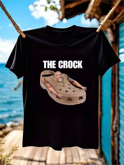 2026 100 Percent Cotton Meme Funny T Shirt Wacky Style Cartoon THE CROCK Text And Creative Shoe Graphic Tees Men Graphic Tees Women ,Comfortable And Breathable,Versatile,Innerwear Or Outfits,Sports,Mens Fashionstreetwear Gifts For Boyfriend Heart & Slogan Bodybuilding Top Boyfriend Style Casual Wear Suitable For AllSeasons Graphic Tee Men Playera De Hombre T-Shirts For Men