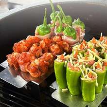 1pc 18-Hole Stainless Steel Chili Roasting Rack, Chili Barbecue Rack, Chili Holder For Grilling