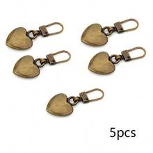 5pcs/10pcs Heart-Shaped Multi-Purpose Metal Detachable Zipper Pulls Replacement Zipper Sliders Repair Kit, For Luggage, Handbags, Backpacks, Jackets - Multicolor - View 15