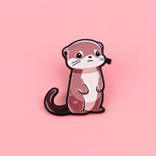 可爱珐琅胸针翻领别针徽章背包女士胸针服装礼物珠宝时尚配饰 - 黑色 - 查看 5