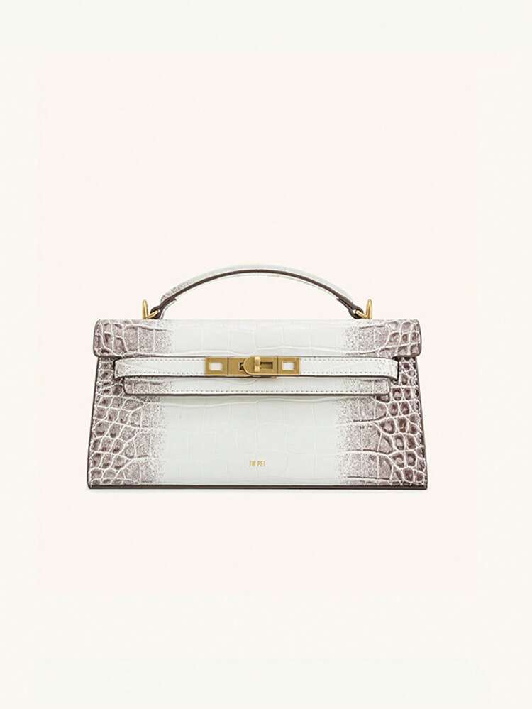 Deze nieuwe, luxe en lichtgewicht handtas, gelanceerd in 2025, heeft een bruin-wit kleurblokontwerp met en geweven patronen, wat de tactiele kwaliteit versterkt. De vintage-geïnspireerde metalen details met een verfijnde sluiting maken de tas geschikt om in de hand te dragen en bieden zowel elegantie als functionaliteit. - Veel kleurig - Bekijken 5