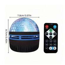 1pc LED Water Wave Projection Lamp, Dimmable Indoor Ambient Lighting, USB Powered With Remote Control, Adjustable Lighting Color, Suitable For Bedroom And Home Decor, Great Birthday And Holiday Gift - ánh sáng màu - Xem 3