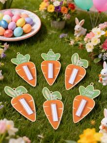 6pcs Easter Carrot Style Money Card For Cash, Happy Easter Gifts Party Favors Card Bags, Easter Gifts Cash Packaging Bags, Easter Bunny Design Gift Card For Easter Party Gifts Decoration Supplies, Spring Holiday Carrot Crafts For Easter Backdrop Hanging Decor Ornaments, Table Decor, Happy Easter Day Surprise Gifts For Kids, Easter Party Supplies, Birthday Gifts Party Favors - Carrot - View 3