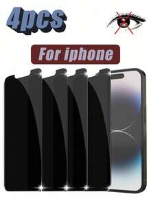 4 件钢化玻璃隐私屏幕保护膜 - 兼容 17/16/15/14/13/12/11、Pro Max/Mini/X/Xs Max/XR 和 14 Plus - 防刮、粘合技术 - 黑色 - 查看 32