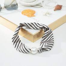 New Pearl Magnetic Clasp Collarbone Chain Long Scarf Women Spring Summer Decorative Necklace Scarf Vintage Versatile Sweater Chain - 17 - Xem 2