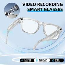 New Smart Glasses, , Large Battery Capacity, Long Battery Life, Music Control, AI Voice Assistant, Notification Sound, Translation, Intelligent Image Recognition, With LED Flashlight