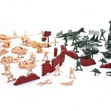 JOYIN Military Soldier Playset Army Men Play Bucket Army Action Figures Battle Group Deluxe Military Playset with Army Men, Aircrafts, Helicopters, Tanks with Bucket (164 Piece),37642714 - Tipo de Enchufe A Japonés (100V) - Ver 2