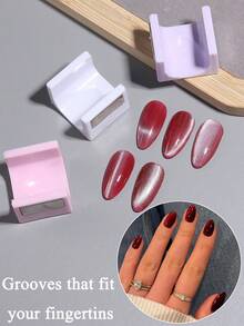 猫眼美甲磁贴，适用于猫眼凝胶效果创意装饰美甲道具工具，凝胶专用天鹅绒5D美甲DIY工具 - 彩色 - 查看 3