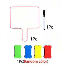 Quixorblex 1pc Handheld Dry Erase White Board, 4 Styles & 4 Colors Available, Compact Space-Saving Design, DIY Writing & Doodle Board, Teaching & Classroom Interaction Tool, Creative Educational Supplies, Suitable For Home, Teachers, Office, Presentation & Learning, Random Color Eraser