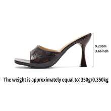 Summer New European & American Style Pointed Toe High Heel Sandals For Women, Multi-Color, Stilettos, Fashionable & Minimalist - Brown - View 8