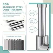 Kitchen Sink Faucets, Kitchen Faucets With Pull Down Sprayer Sus304 Stainless Steel Brushed Nickel Single Handle Single Hole Faucet For Farmhouse Rv Utility Bar Laundry Sinks - Silver - View 3