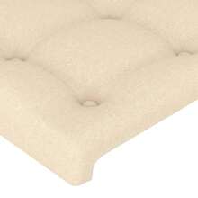 vidaXL Tête de lit con crema oreilles 93x23x118/128 cm velina - Beige - Visualizzare 5