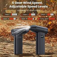 RAF مروحة توربينية 13,000 دورة في الدقيقة، نافخ صغير عالي الطاقة، مروحة كهربائية قابلة للضبط متعددة السرعات، محرك فرشاة خالي من الفرشاة 52 م/ث، منفاخ هواء محمول، مكبس هواء عالي الأداء، مجفف حيوانات أليفة، نافخ شواء، بطارية 2600 مللي أمبير، هدية عيد الحب والكريسماس بخصم - متعدد الألوان - مشاهدة 7