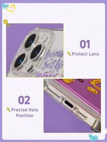 Funda de teléfono plateada con figura de Marilyn X y estampado floral, compatible con - Morado - Ver 5