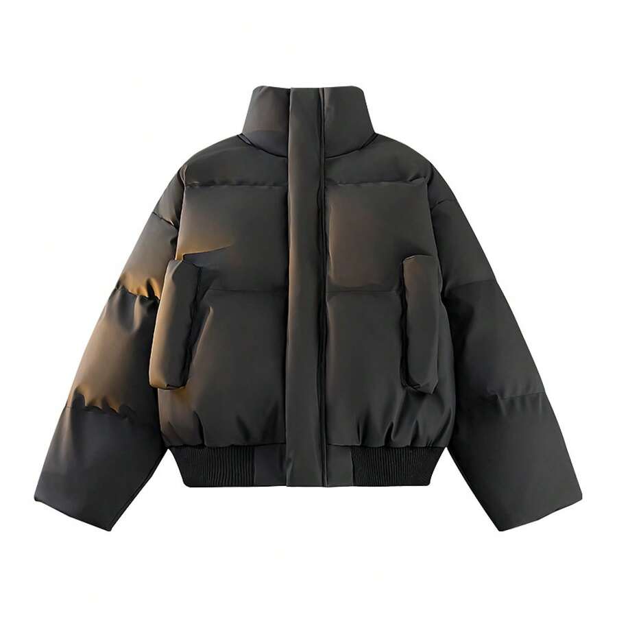 Men Outdoor Winter Coats - Black - View 1