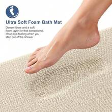 OLANLY Thick Memory Foam Bath Mat Rug 24x16, Extra Soft Absorbent Bathroom Rug, Quick Dry Bath Mats, Non-Slip, Machine Washable Carpet For Bathroom, Tub And Shower, Home Decor Accessories, FSandss - FSandss - 查看 3