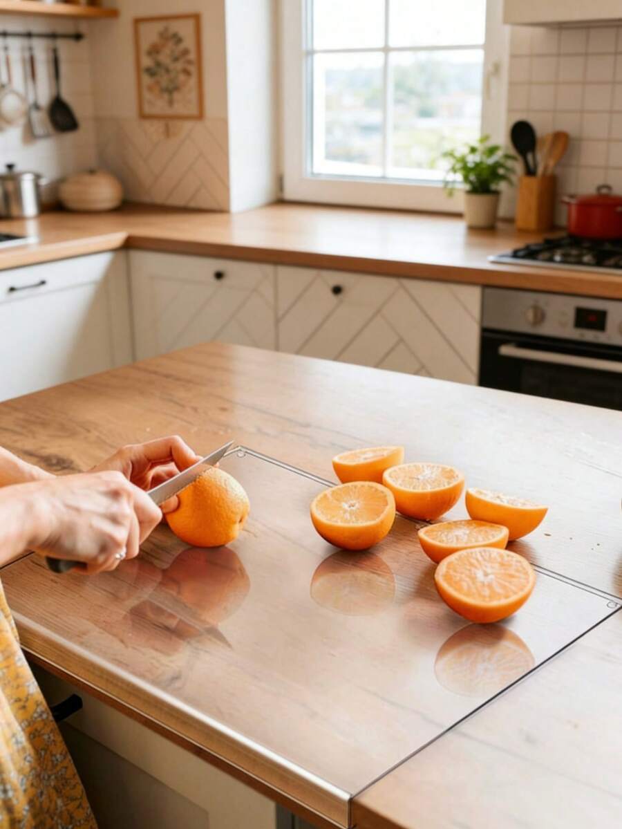 لوح تقطيع أكريليك شفاف، لوح تقطيع مطبخ مانع للانزلاق للفواكه والخضروات. لوح تقطيع أكريليك أسود/شفاف ممتاز - مانع للانزلاق، مقاوم للبقع - مثالي للفواكه والعجين وتحضير الطعام - مثالي لحماية أسطح المطبخ - سهل التنظيف. - متعدد الألوان - مشاهدة 1