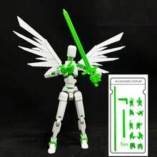 3D打印T13可动人偶，机甲可动人偶，13号机器人模型，Nova 13可动人偶，收藏家桌面摆件礼品 - 彩色 - 查看 8