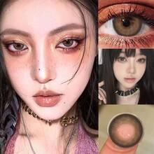 3D Contact Lens Case Kit, Portable Travel Accessory For Daily Outdoor Use, Festive Gift,Halloween Cosplay Exclusive, Costume Party, For Daily Life, Parties, Concerts, Christmas And New Year Makeup - Brown - View 4