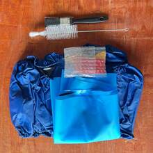 加厚空调清洁罩，带水袋，适用于1.5匹壁挂式空调，空调清洁工具 - 藍色 - 查看 7