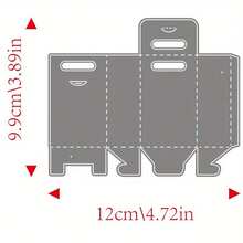1件金属切割模板礼盒情人节模切图案，适用于贺卡装饰、DIY剪贴簿、相册卡片