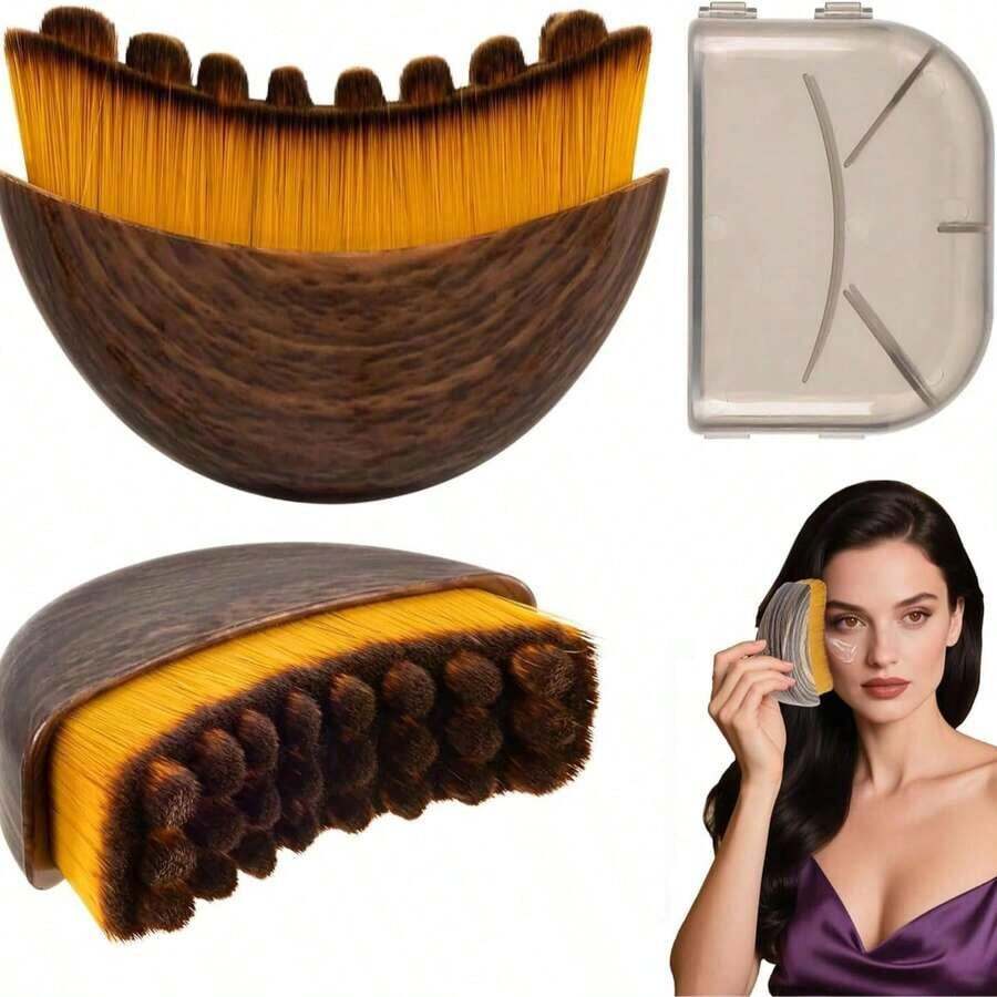 New Lymphatic Contour Face Brush, Dry Brushing Face Brush, Lymphatic Drainage Massager For Face, Chin & Jawline Sculpting, Ergonomically Designed To Fit The Skin Precisely And Relieve Fatigue - 透明色 - 查看 1