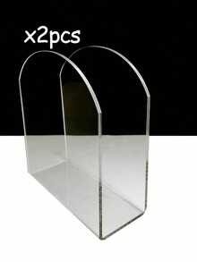 1/2pcs Acrylic Crystal Clear Napkin Holder, Transparent Tissue Paper Dispenser Stand, Suitable For Tabletop, Dining Room, Kitchen, Restaurant, Home Decor, Bar Accessories - Multicolor - View 15