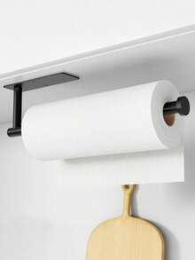 1个不锈钢厨房纸巾架，壁挂式，纸巾架，自粘式橱柜底部收纳架，厨房收纳架，提供粘胶和螺丝两种安装方式。 - 彩色 - 查看 5