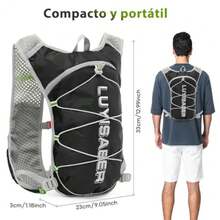 mhjPALAY Mochila de Hidratación Mochila Ligera para Exteriores con 2 litros Vejiga de Agua Chaleco para Correr a Prueba de Fugas para Hombre Mujer Ideal para Hiking Campismo Ciclismo y mássleeping Bags - 219153183 - Ver 5