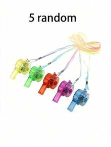 5/3pcs Luminous Whistle, Glowing Gift Props, Party Supplies, LED Luminous Necklace Pendant Whistle, Glow-In-The-Dark Whistle, Suitable As Adult Birthday Party Gifts, For Adult Use Only, Birthday Gifts, Carnival Party Supplies, Valentine's Day Gifts, New Year Gifts, Easter, Singles Party - Multicolor - View 9