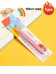 2pcs/Set Stainless Steel Tweezers Set (Straight & Curved), Includes Eyelash Tweezers, Tweezer Stickers And Paper Tape Clips, Multi-Functional Set For Stationery, DIY Scrapbooking, Albums, School Supplies, Macaron Crafts, Cooking, Stickers, Albums, Eyelashes, Jewelry Making, Models And More. - Multicolor - View 23