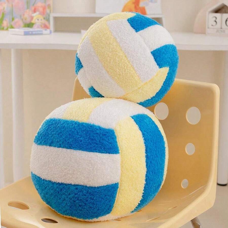 Volleyball Throw Pillow, Fluffy And Soft Cushion For Room Decoration Gifts, Sofa Pillow With Volleyball Elements, Suitable For Living Room Sofas And Room Decor - Multicolor - View 1