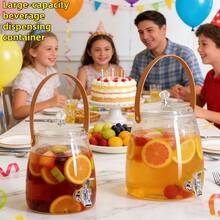 One Water Pitcher, Fruit Tea Pot, Ice Water Dispenser, Household Water/Beverage Container, Juice Dispenser With A Tap, Large-Capacity Refrigerator.