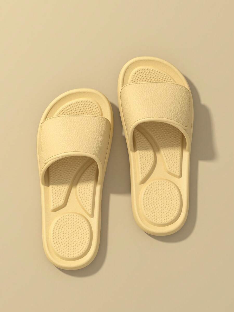 Women's House Slippers, Bathroom Slippers, Indoor Slippers, Floor Slippers, Shower Slippers, New Summer Sandals, Plastic Slippers, Ladies Slippers - Khaki - View 1