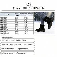 FZY 2026 Winter New Style Plush Thickened Women's Hiking Boots. Thick, Non-Slip Sole, Side Zipper Athletic Ankle Boots. Stylish And Practical Casual Boots. Soft Sole, Fashionable, Comfortable, And Versatile Women's Winter Boots. A Must-Have For Everyday Casual Wear And Valentine's Day Outfits,Charming Valentine's Day Gifts - 黑色 - 查看 3